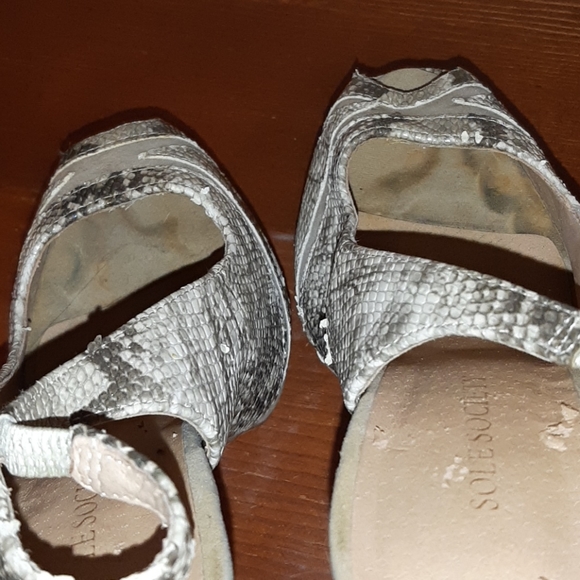 peeptoe platform slingback heels size 6.5 - Picture 7 of 8